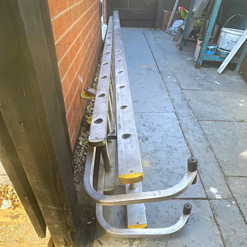Aluminium extension ladder - aluminium,